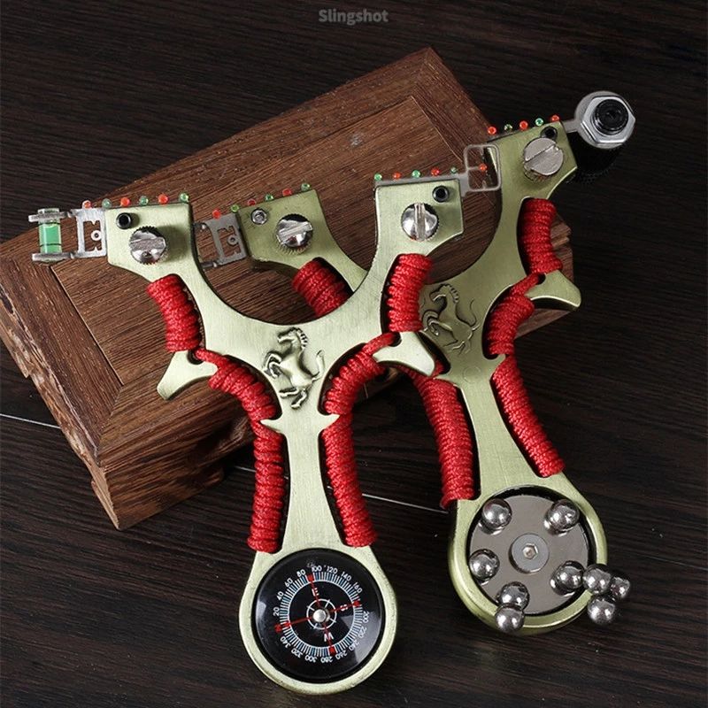 Lance-pierre en aluminium avec porte-billes magnétique — miniature 4