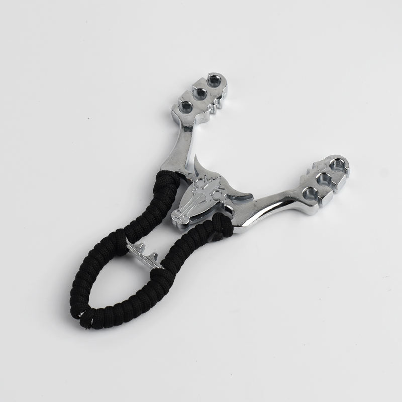 Lance-pierre tête de taureau en alliage de zinc à six brins — miniature 3