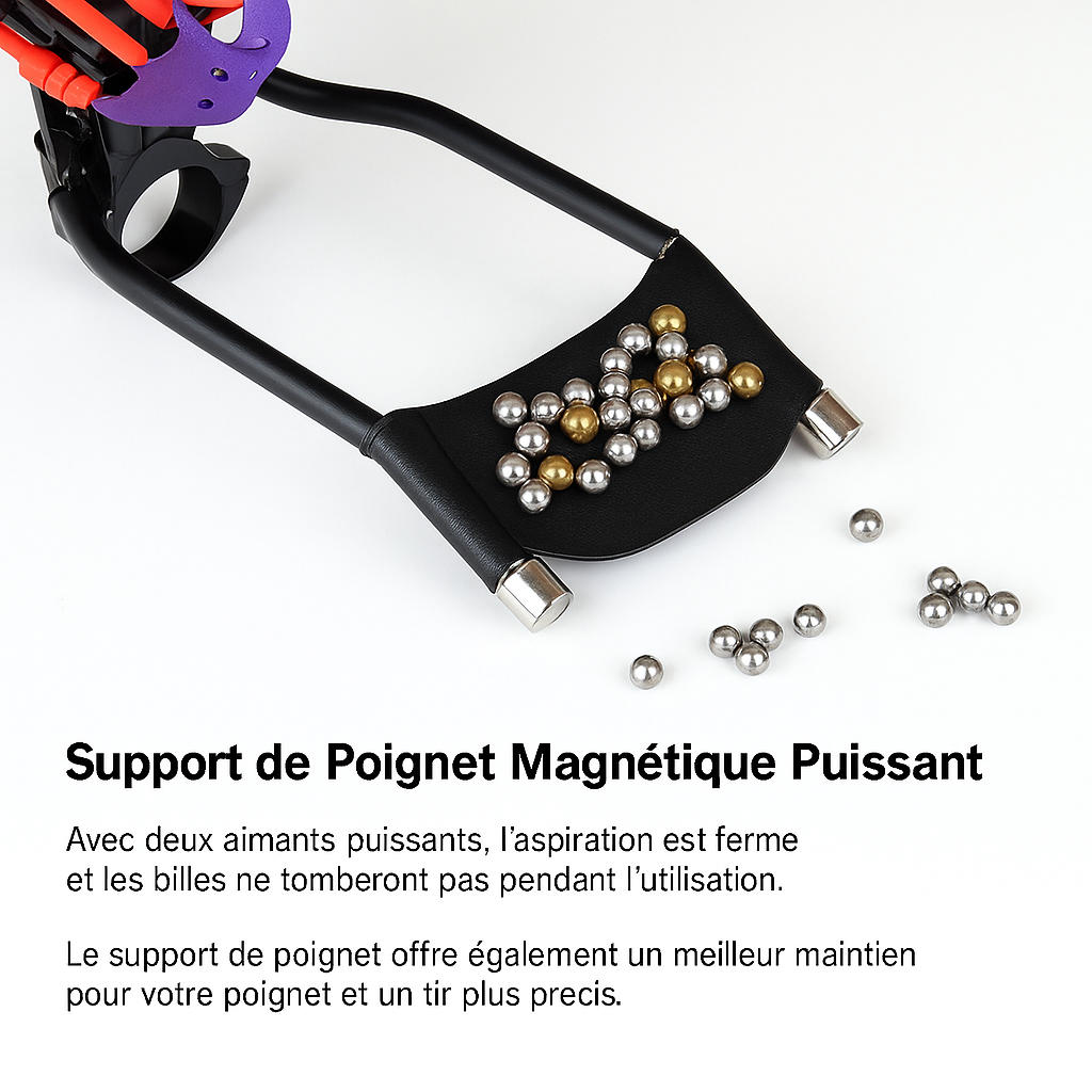Lance-pierre pliable en métal avec bracelet magnétique — miniature 5