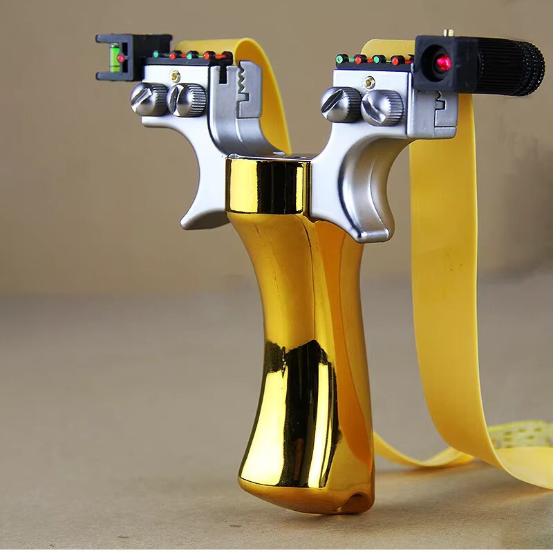Lance-pierre ambidextre en résine avec viseur laser — miniature 5