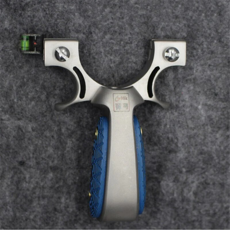 Lance-pierre 98K en inox avec finition bois bleu — miniature 3