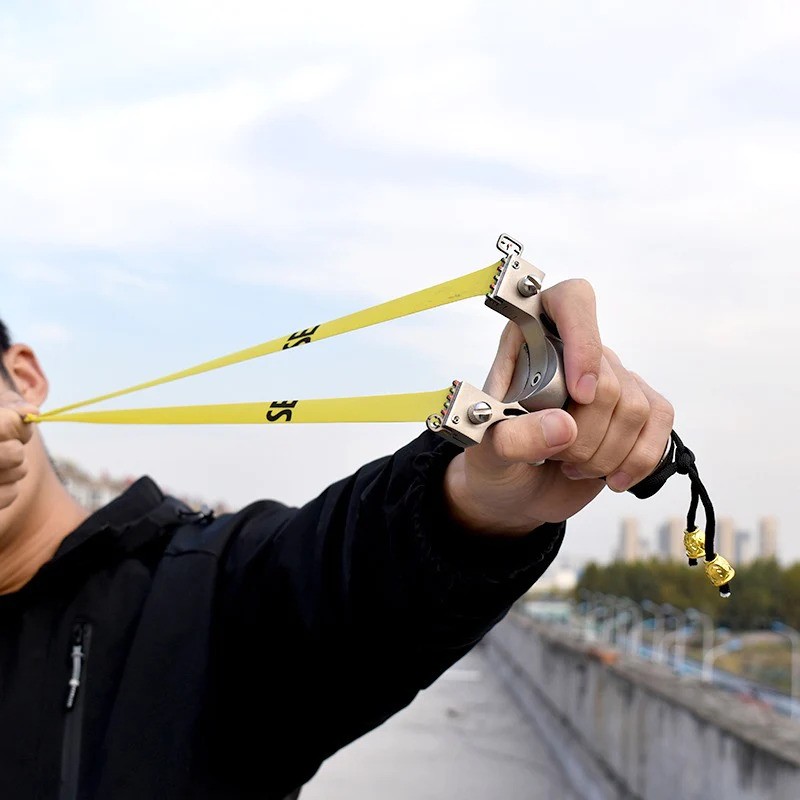 Lance-pierre HARD-STEEL en acier inoxydable — miniature 4