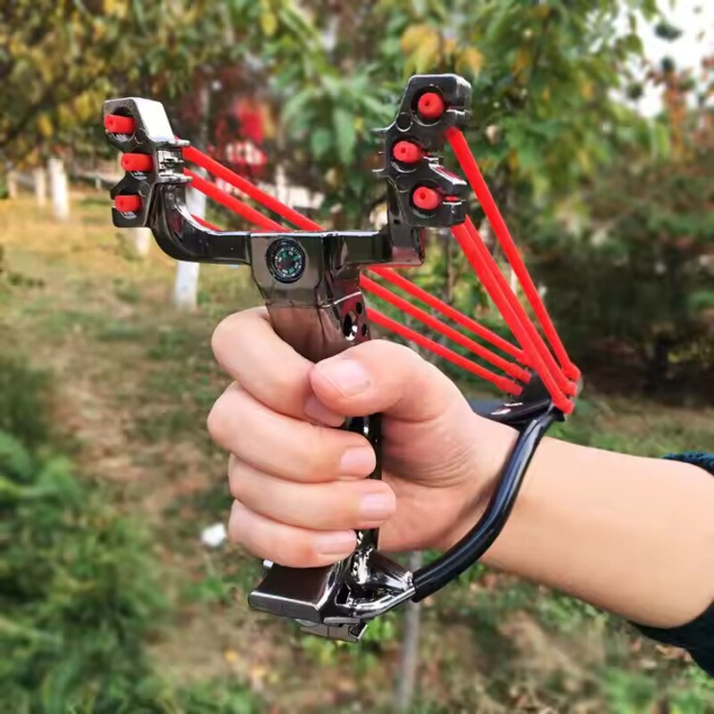 Lance-pierre pliable en plastique renforcé avec appui-poignet — miniature 5