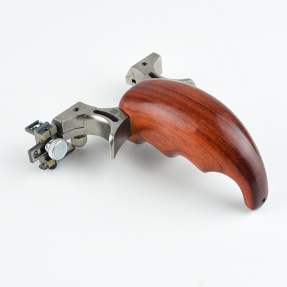Lance-pierre en acier inoxydable 304 avec poignée en bois — miniature 2