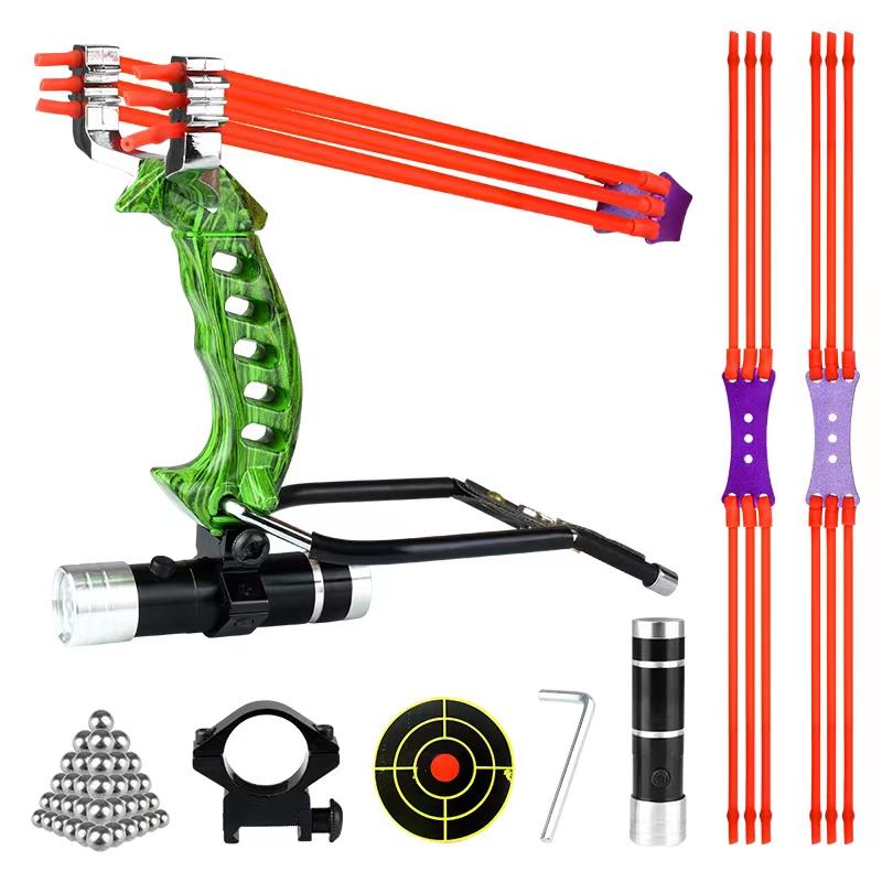 Lance-pierre pliable en métal avec bracelet magnétique